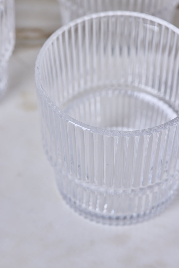 VASO STRIPES CLEAR 330ML x 6