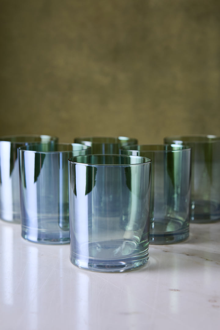 VASO RECTO SHINING GREEN 390ML x 6