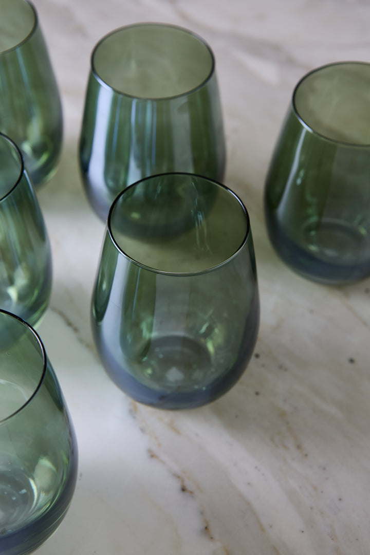 VASO BOMBE SHINING GREEN 410ML x 6