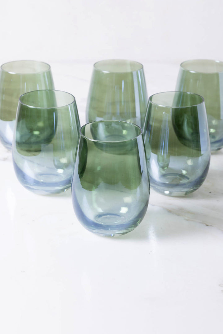 VASO BOMBE SHINING GREEN 410ML x 6