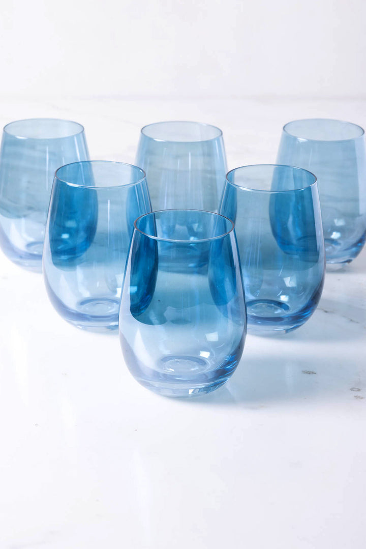 VASO BOMBE SHINING BLUE 410ML x 6