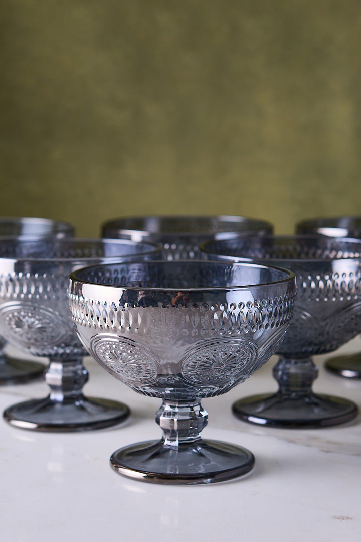 COPA DE POSTRE SUNFLOWER MIRROR 300ML x 6