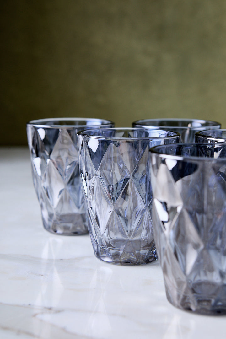 VASO BAJO DIAMANTE MIRROR 210 ML x 6