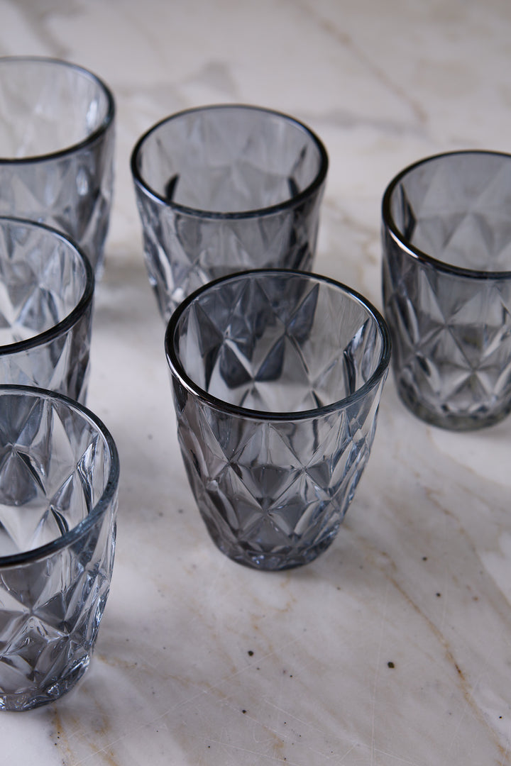 VASO BAJO DIAMANTE MIRROR 210 ML x 6