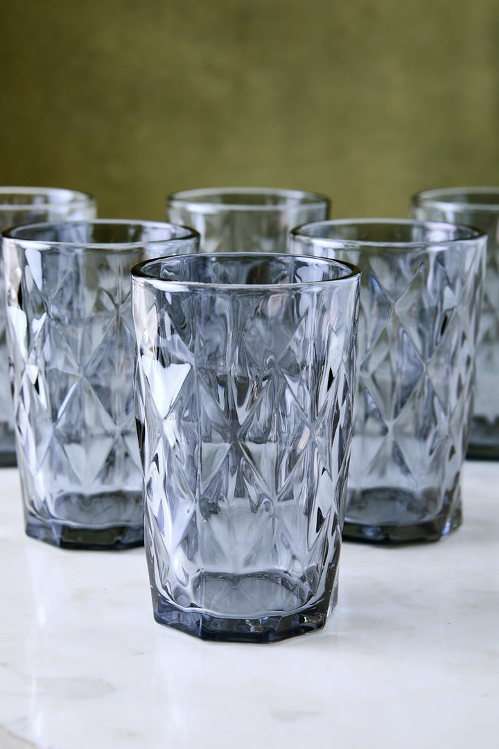 VASO ALTO DIAMANTE MIRROR 310 ML x 6