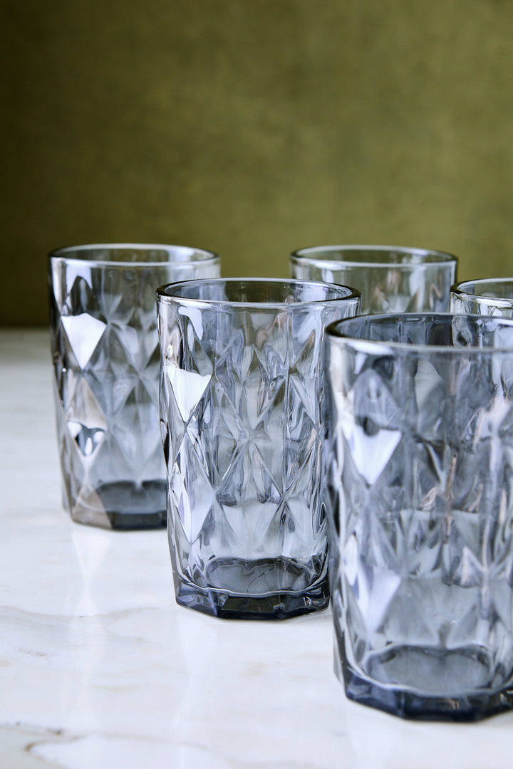 VASO ALTO DIAMANTE MIRROR 310 ML x 6