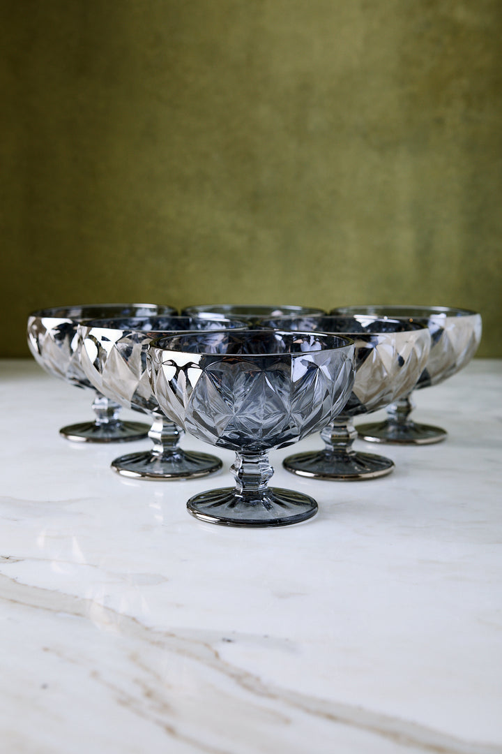 COPA DE POSTRE DIAMANTE MIRROR 300 ML x 6