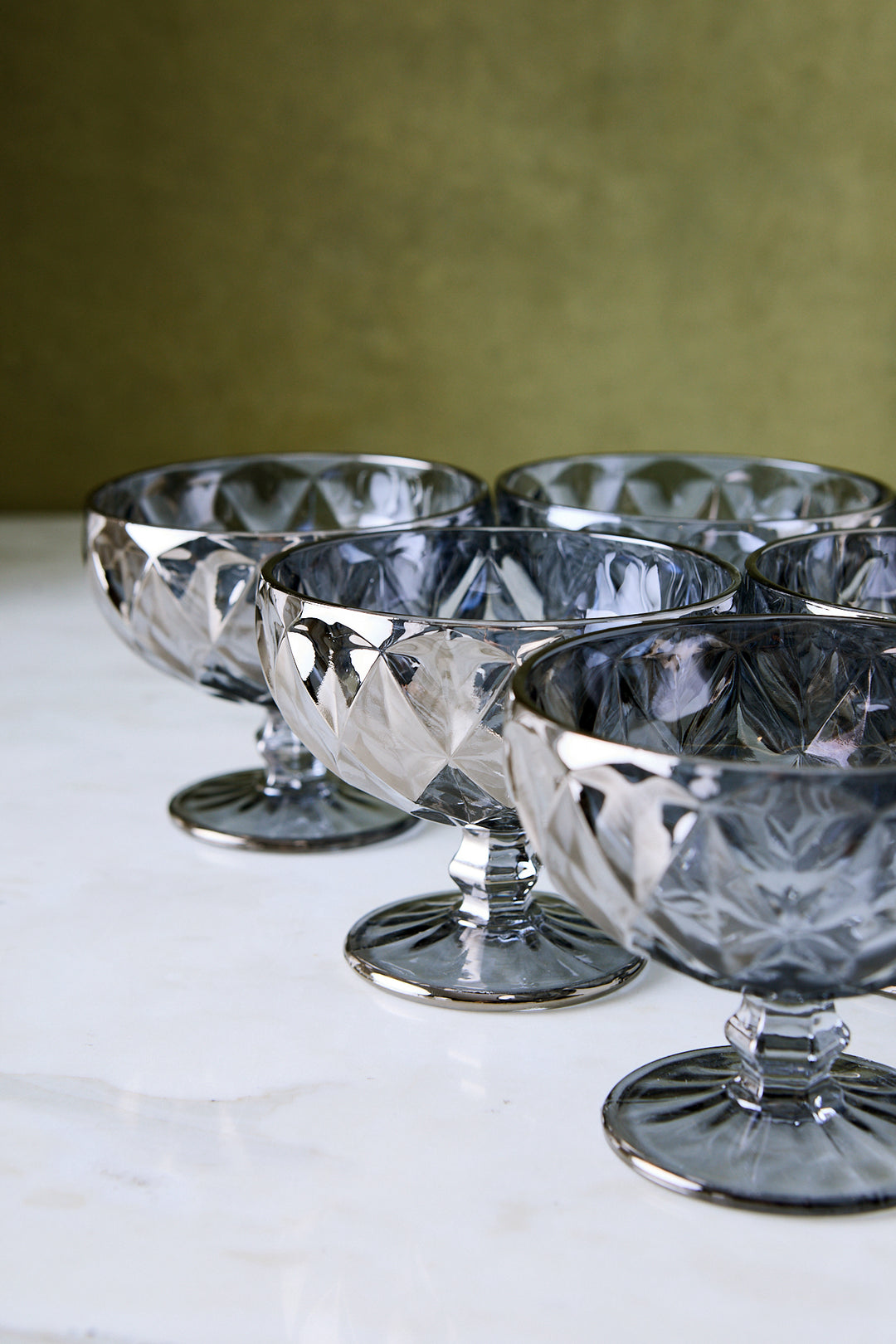 COPA DE POSTRE DIAMANTE MIRROR 300 ML x 6