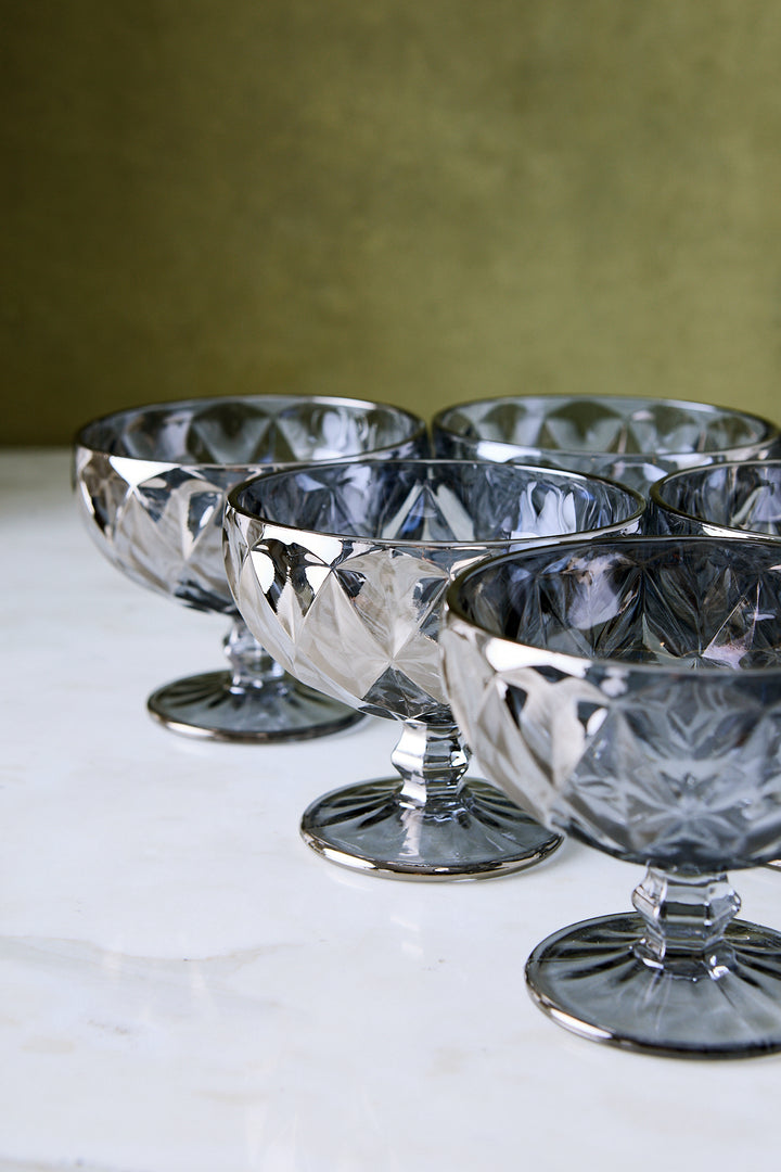 COPA DE POSTRE DIAMANTE MIRROR 300 ML x 6