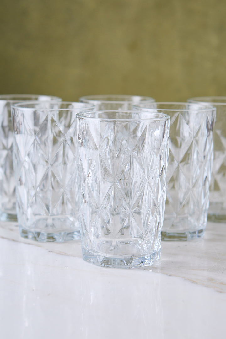 VASO ALTO DIAMANTE CLEAR 390ML x 6