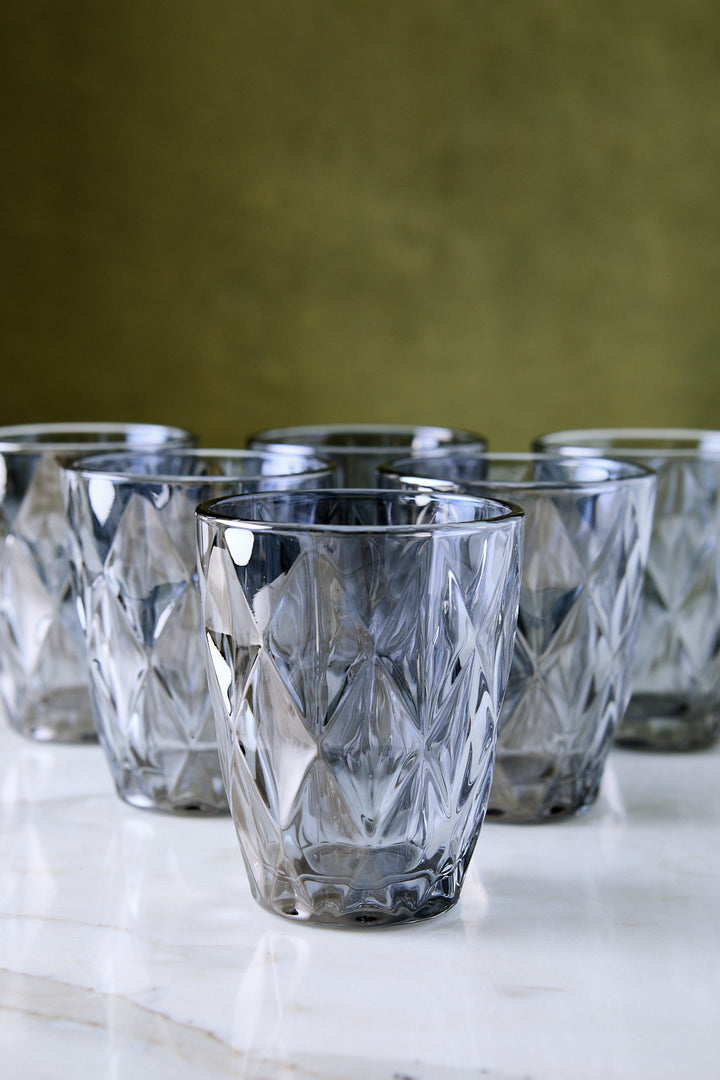 VASO BAJO DIAMANTE MIRROR 210 ML x 6