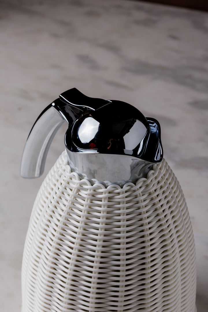 JARRA TÉRMICA DE RATTAN OFF WHITE 1 L