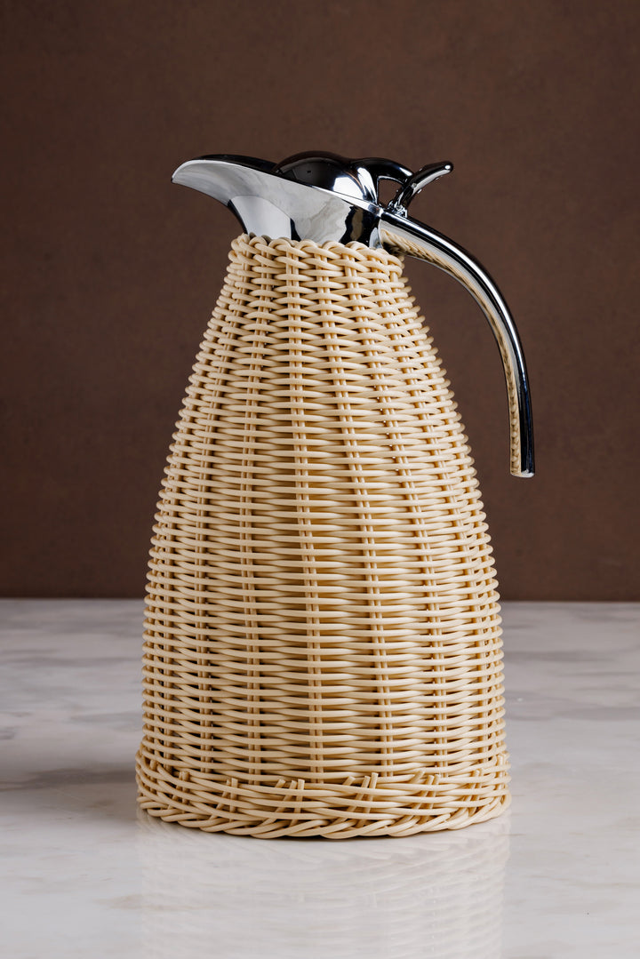 JARRA TÉRMICA DE RATTAN BEIGE 2 L