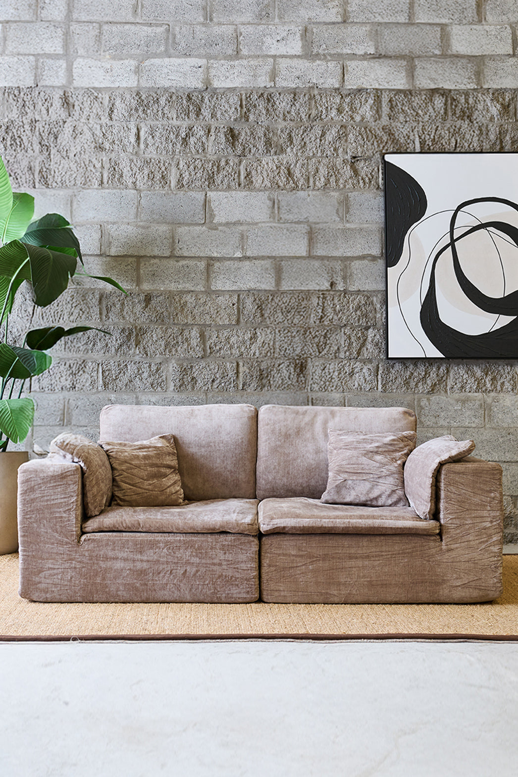 SILLON MODULAR EN CAJA RAVENNA 2 CUERPOS 200x100x70