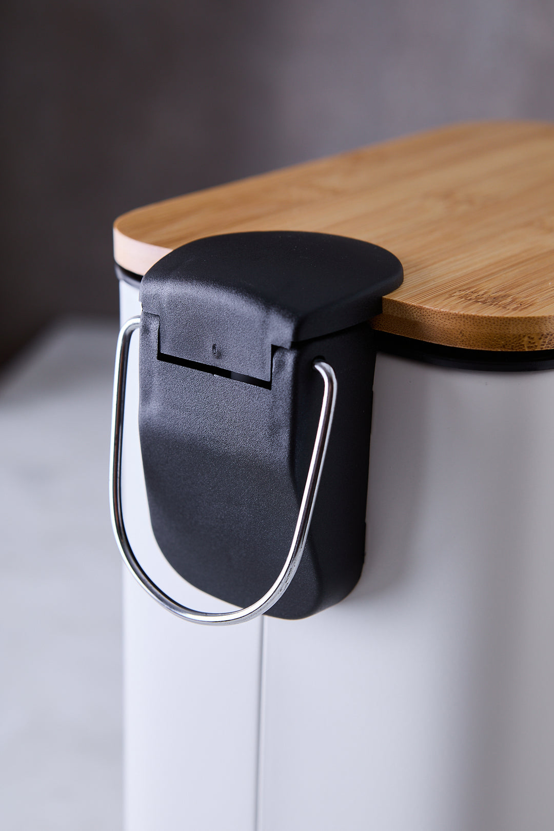 CESTO DE BASURA FINE CREAM & BAMBÚ 5 L