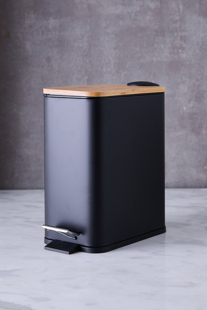 CESTO DE BASURA FINE BLACK & BAMBÚ 5 L