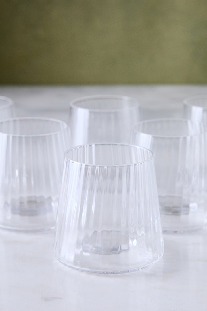 VASO FACETADO 400ML x 6