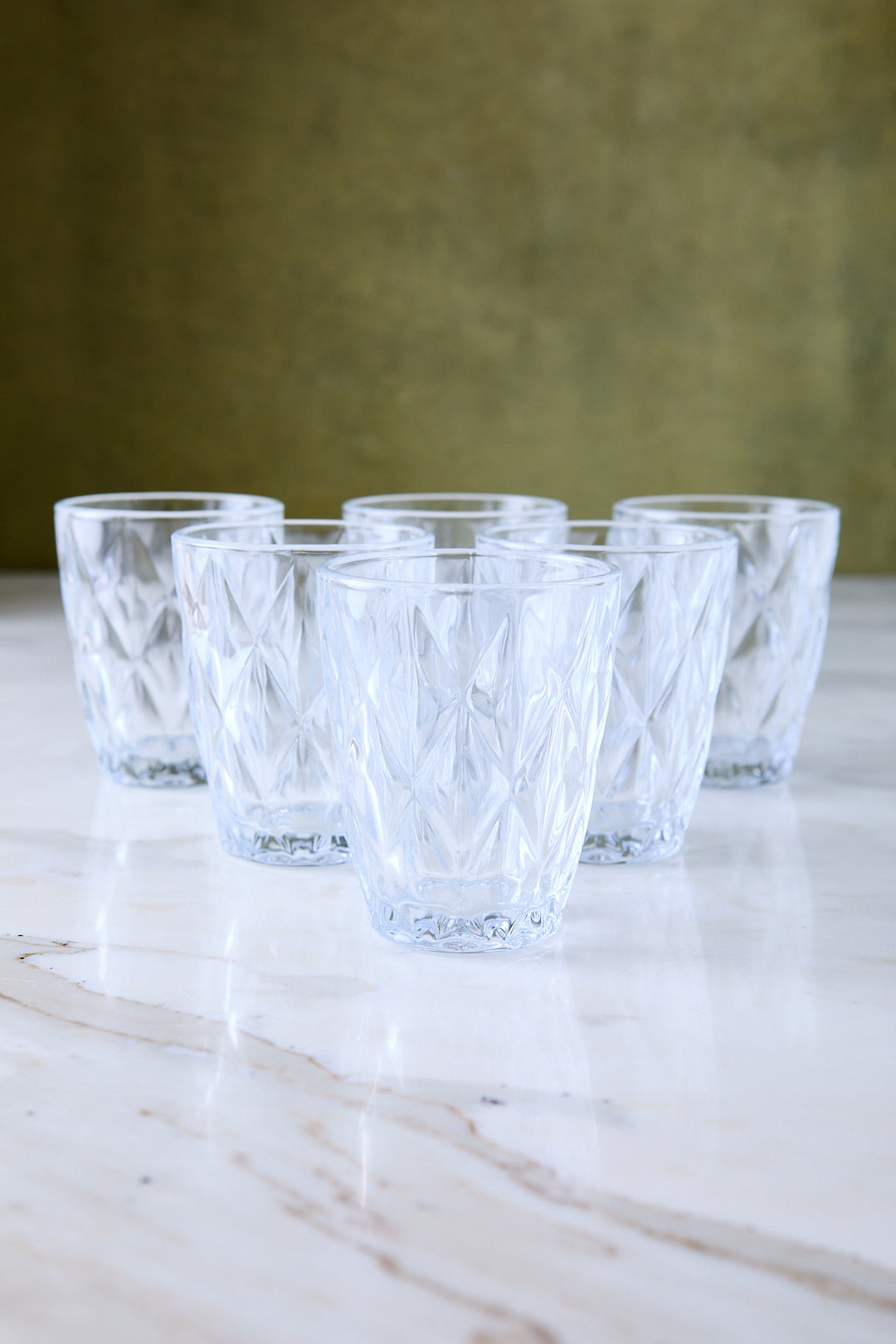 VASO BAJO DIAMANTE CLEAR 210ML x 6