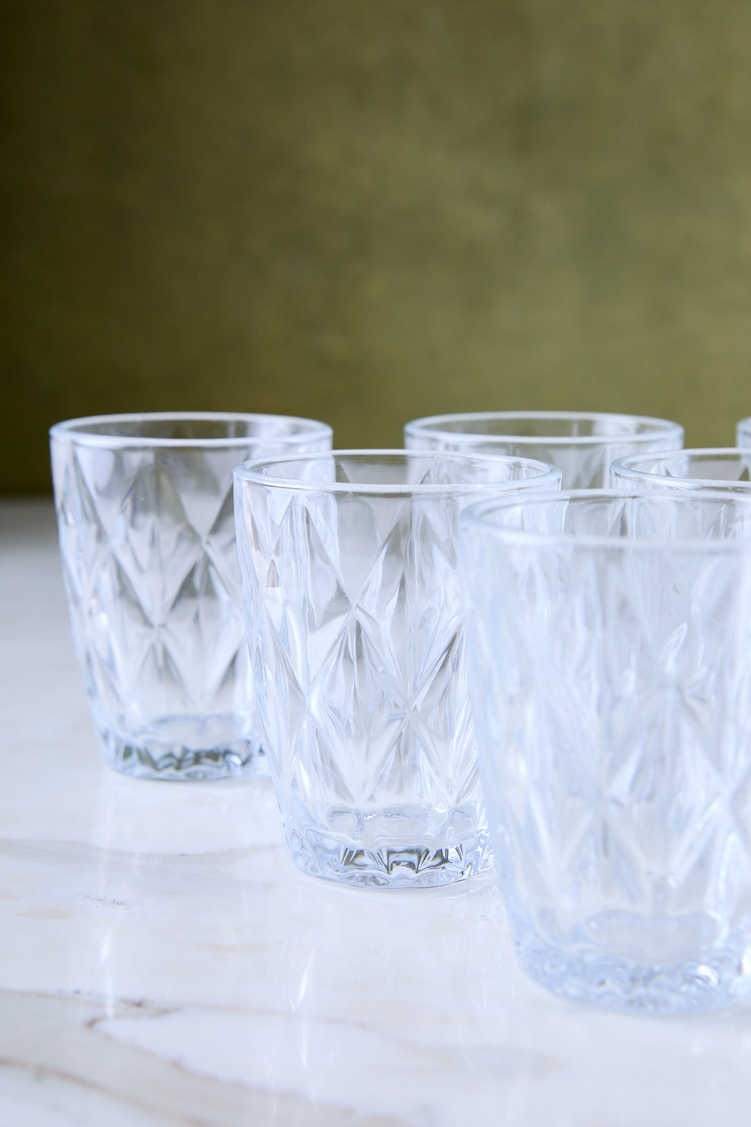 VASO BAJO DIAMANTE CLEAR 210ML x 6