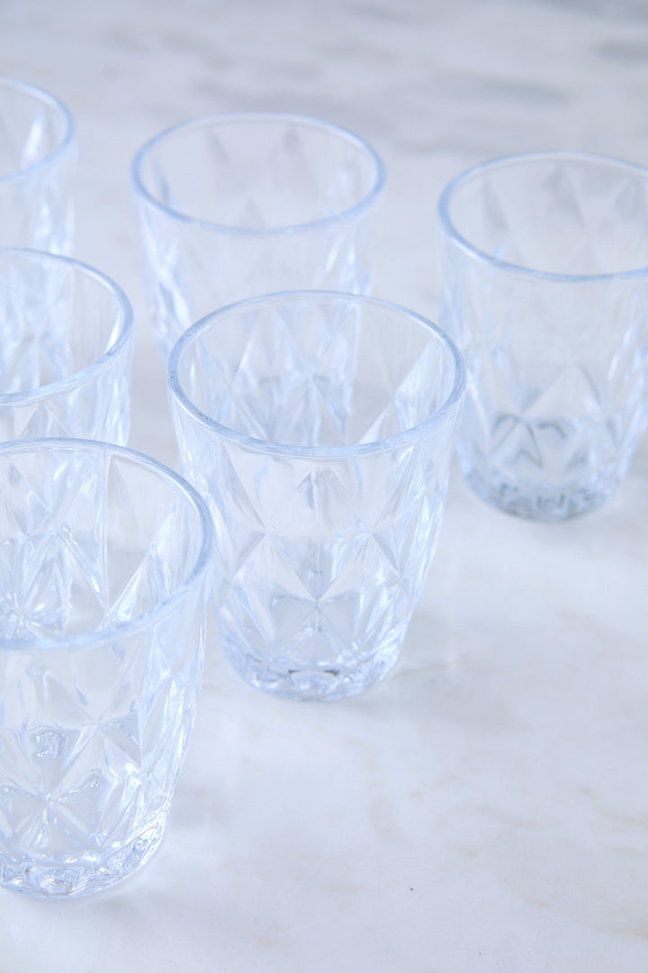 VASO BAJO DIAMANTE CLEAR 210ML x 6