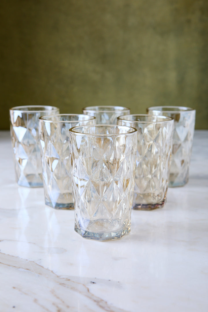 VASO ALTO DIAMANTE CHAMPAGNE 360ML x 6
