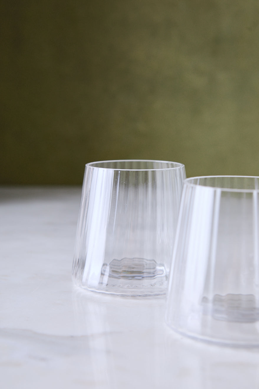 VASO FACETADO 400ML x 6