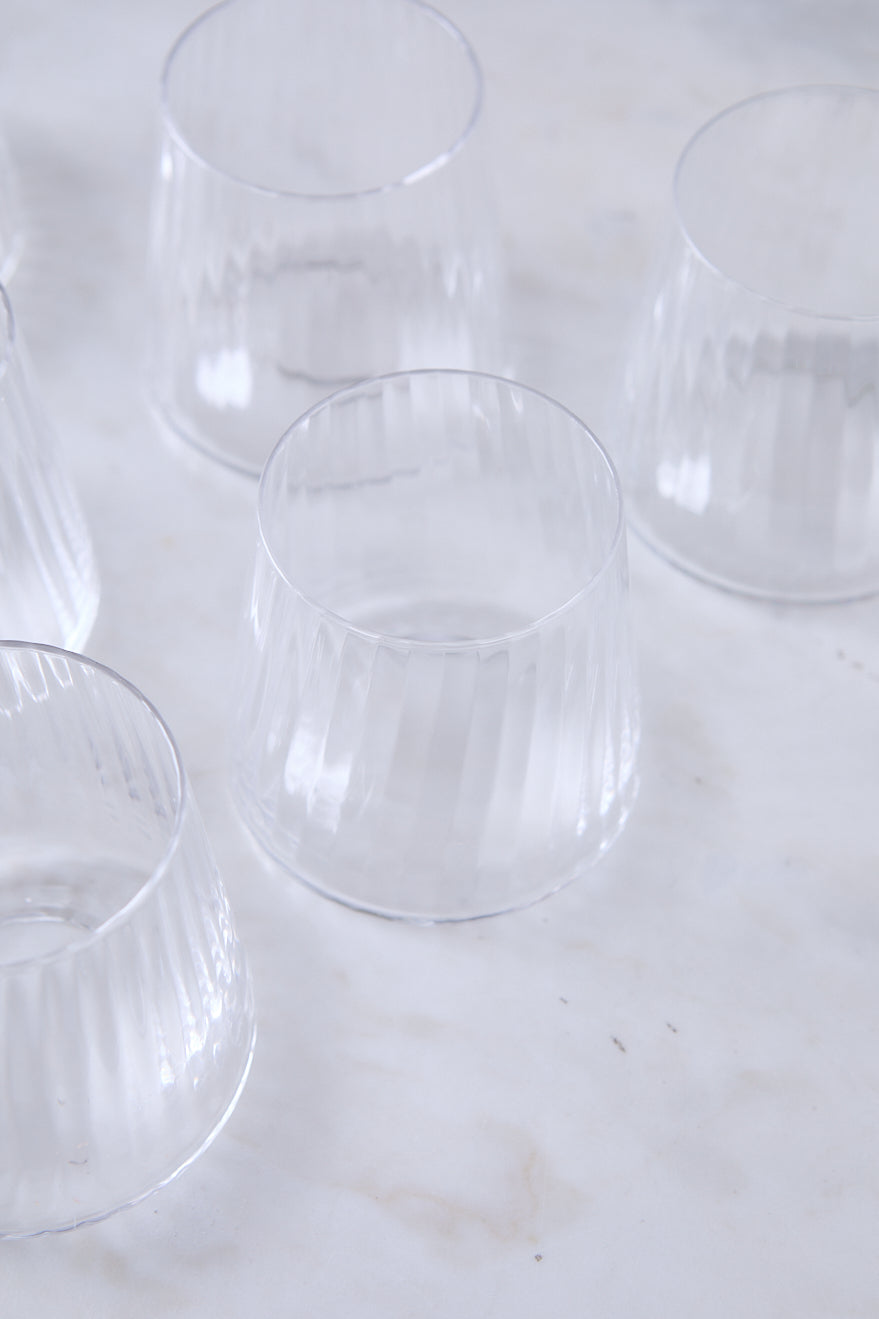 VASO FACETADO 400ML x 6