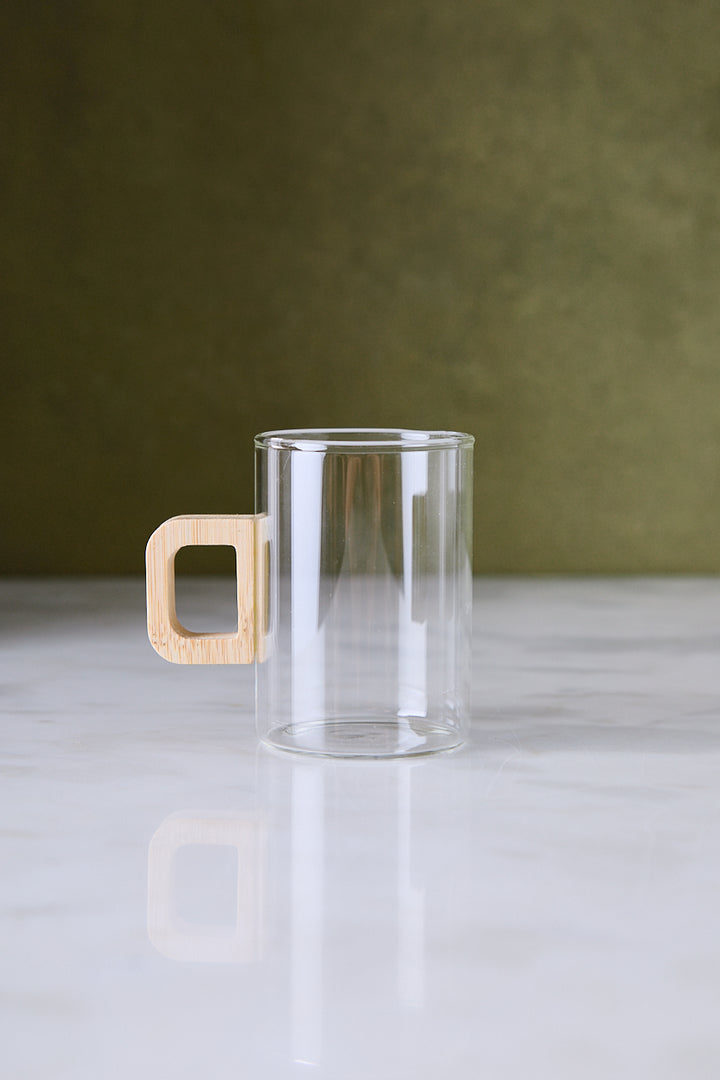 POCILLOS VIDRIO BAMBÚ SIENA 200ML X 6