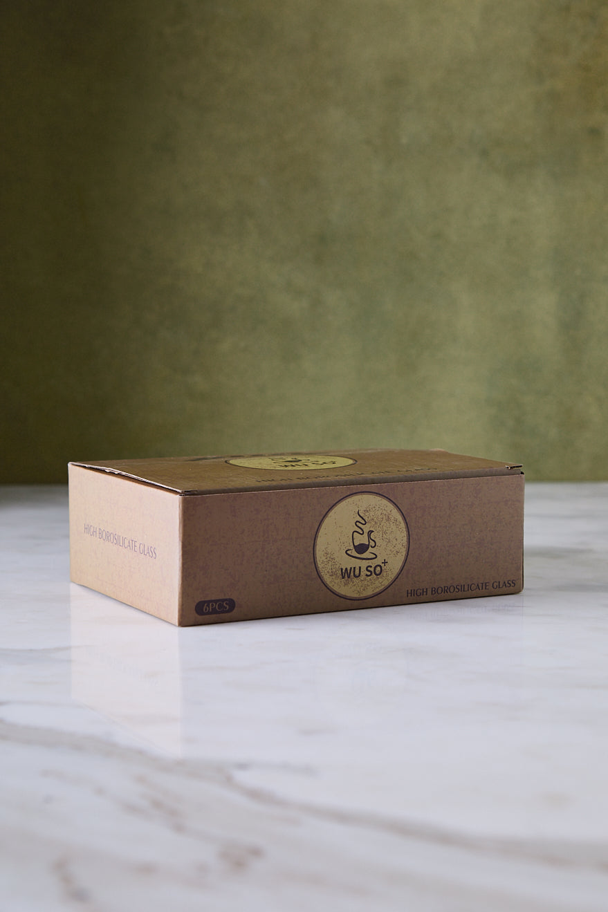 POCILLOS VIDRIO BAMBÚ SIENA 200ML X 6