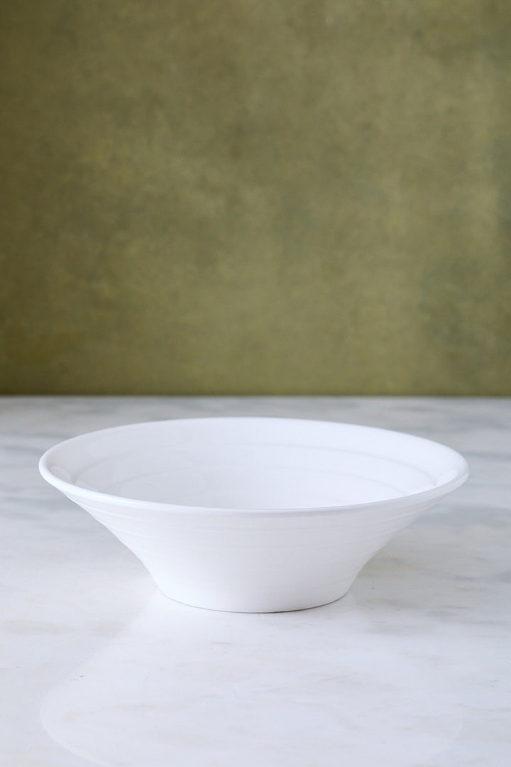 BOWL CÓNICO CERAMICA BLANCA 23CM