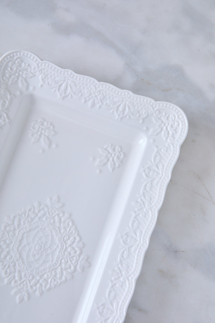 BANDEJA RECTANGULAR WINDSOR BRODERIE 30CM