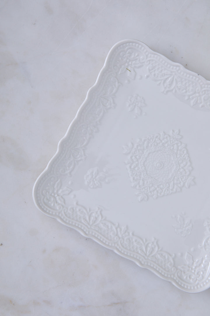 PLATO CUADRADO WINDSOR BRODERIE 17CM