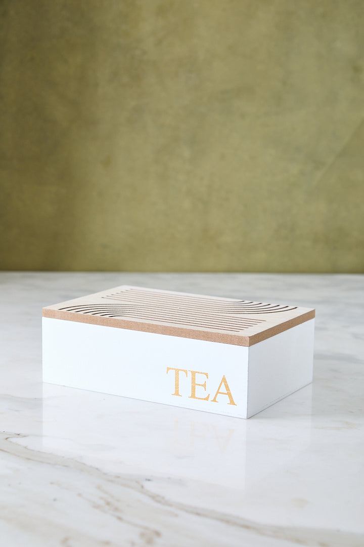 CAJA DE TE WHITE 4 CAVIDADES