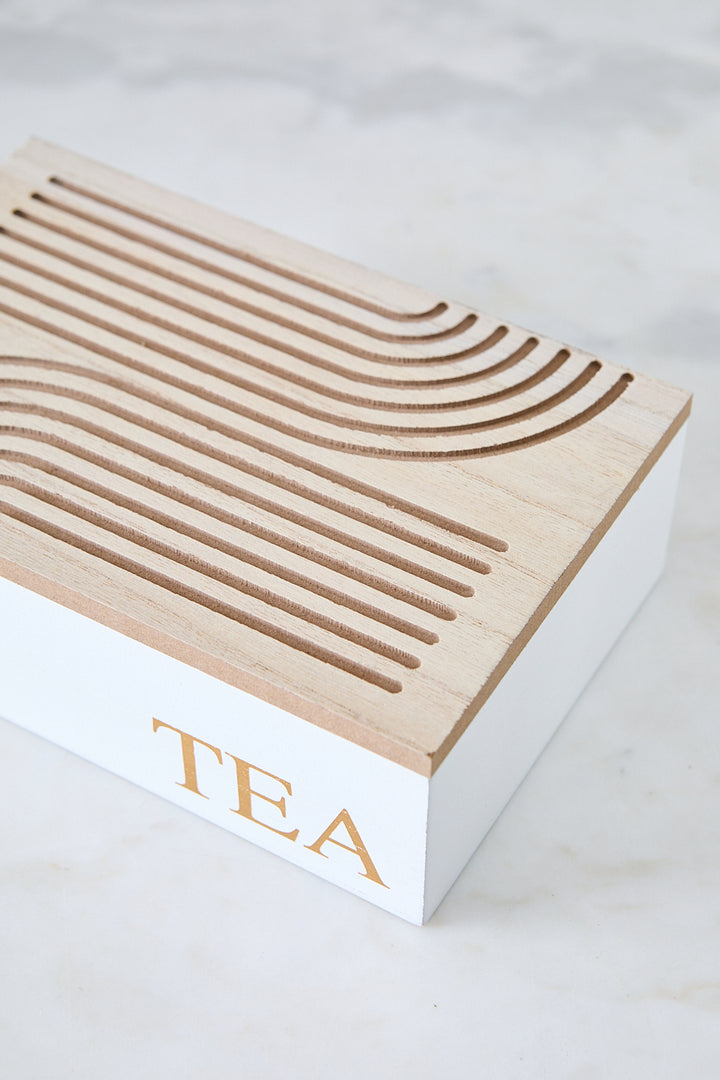 CAJA DE TE WHITE 4 CAVIDADES