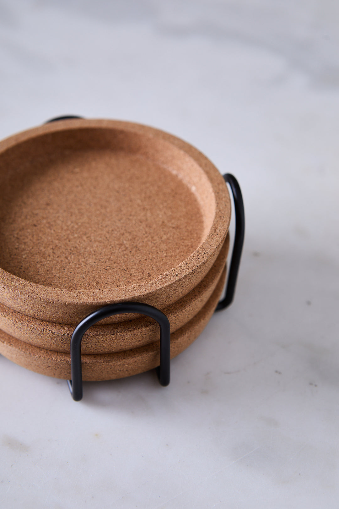 POSAVASOS DE CORCHO & SOPORTE DE HIERRO 10CM