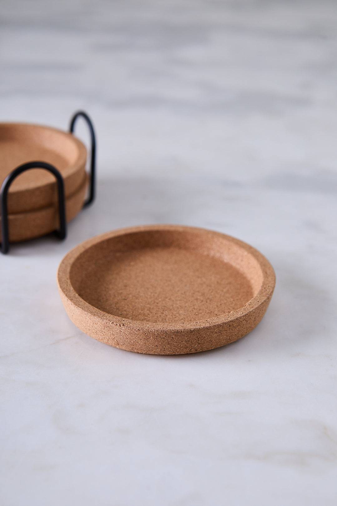 POSAVASOS DE CORCHO & SOPORTE DE HIERRO 10CM