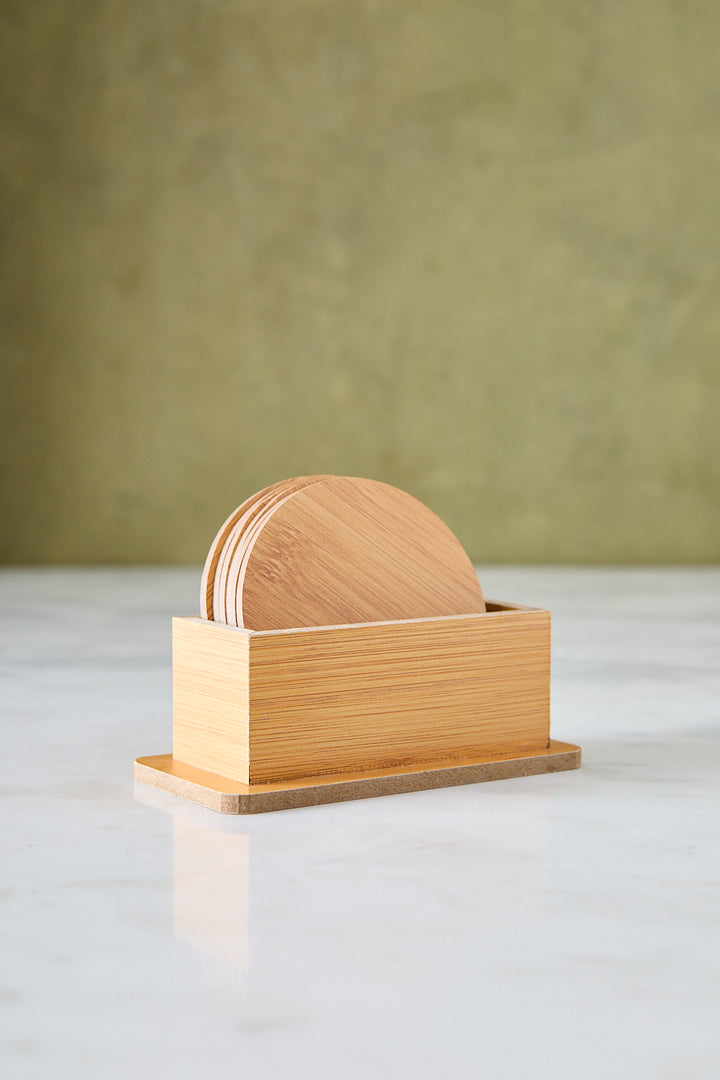 POSAVASOS REDONDOS WOOD x 6