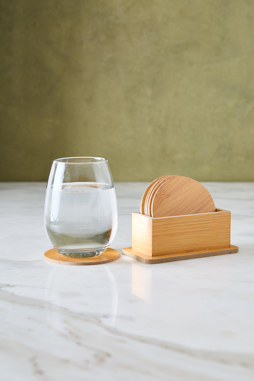 POSAVASOS REDONDOS WOOD x 6