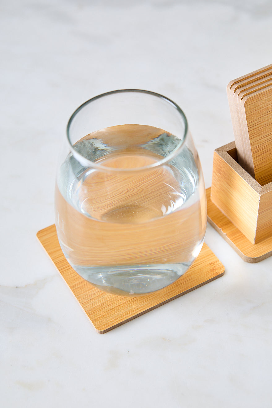 POSAVASOS CUADRADOS WOOD x 6