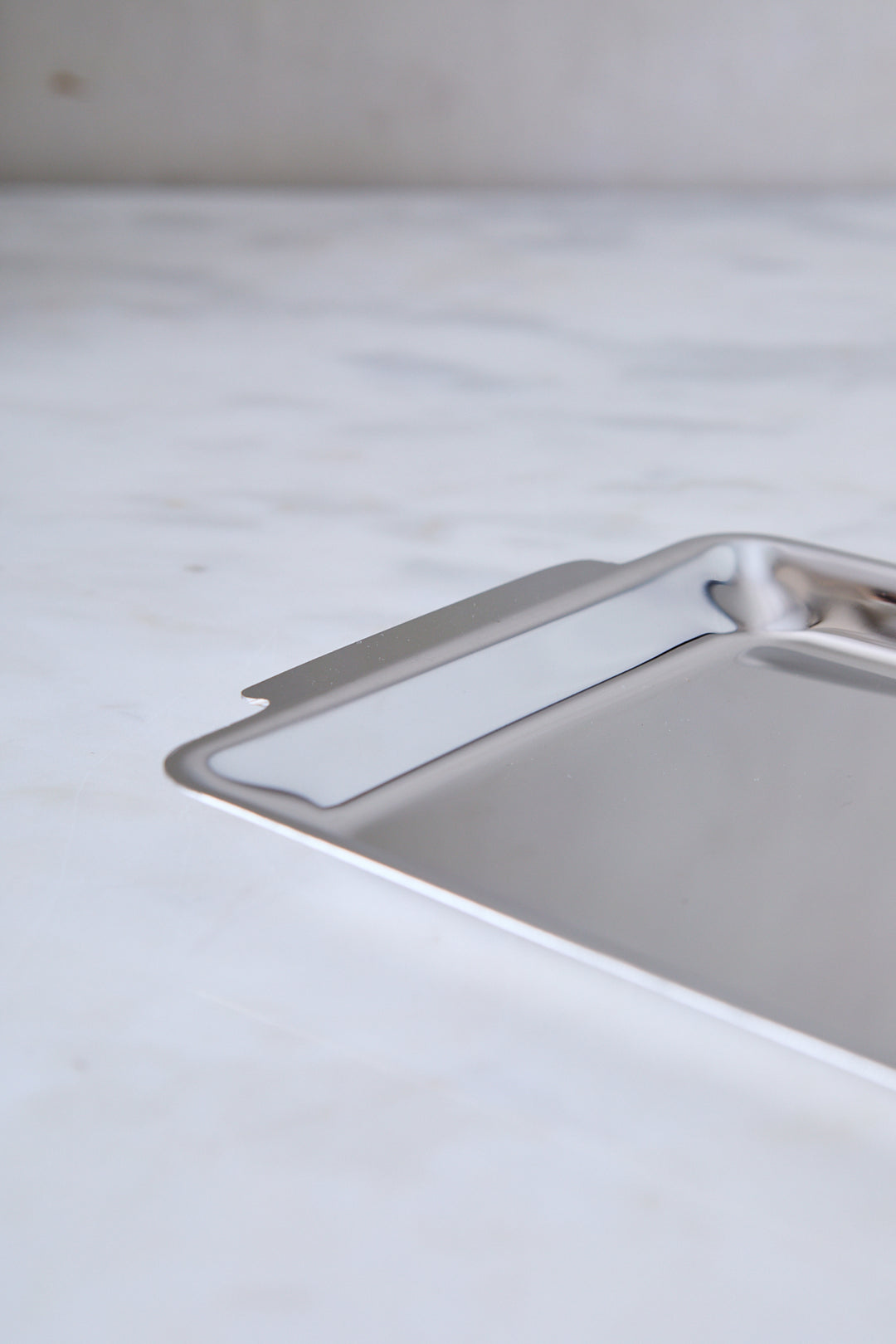 BANDEJA RECTANGULAR ACERO ESPEJADO 32CM