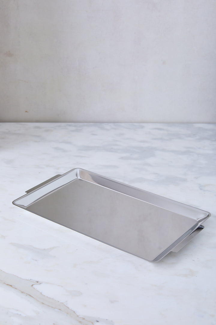 BANDEJA RECTANGULAR ACERO ESPEJADO 40CM