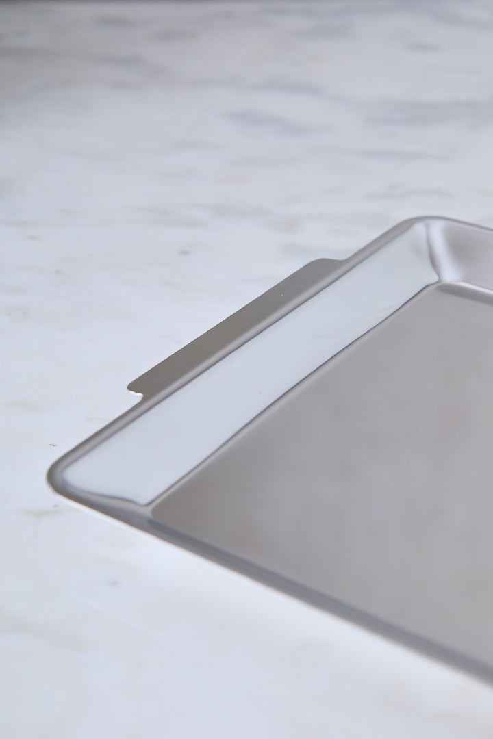 BANDEJA RECTANGULAR ACERO ESPEJADO 40CM