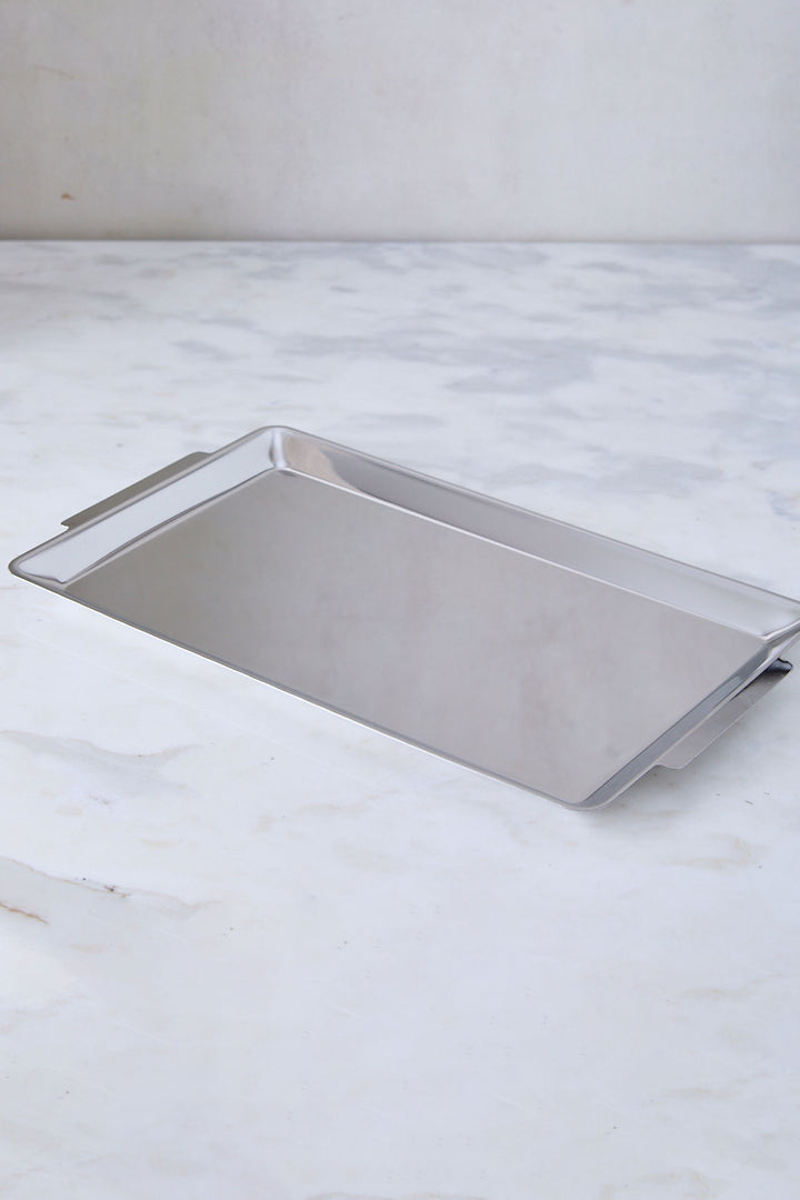 BANDEJA RECTANGULAR ACERO ESPEJADO 40CM
