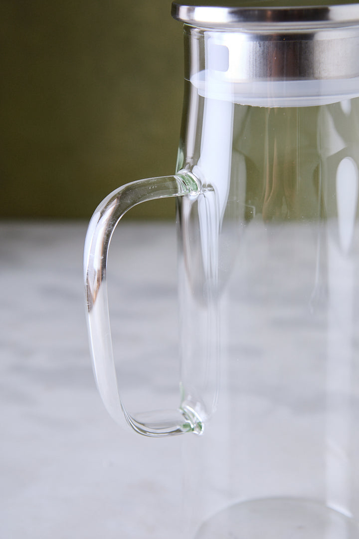 JARRA REDONDA DE VIDRIO TAPA DE ACERO 1.25 L