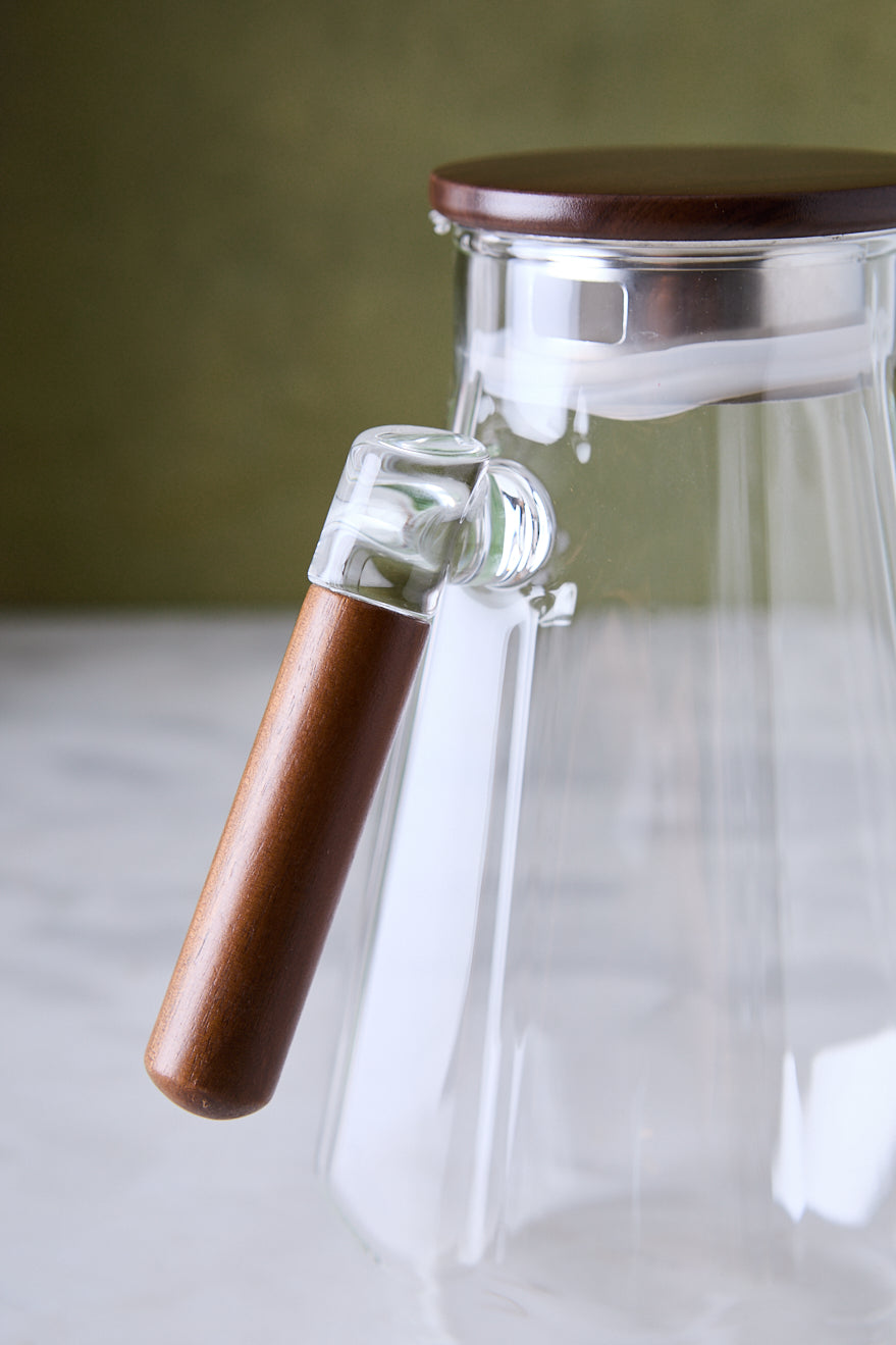 JARRA DE VIDRIO & TAPA DE ACACIA 1.8 L