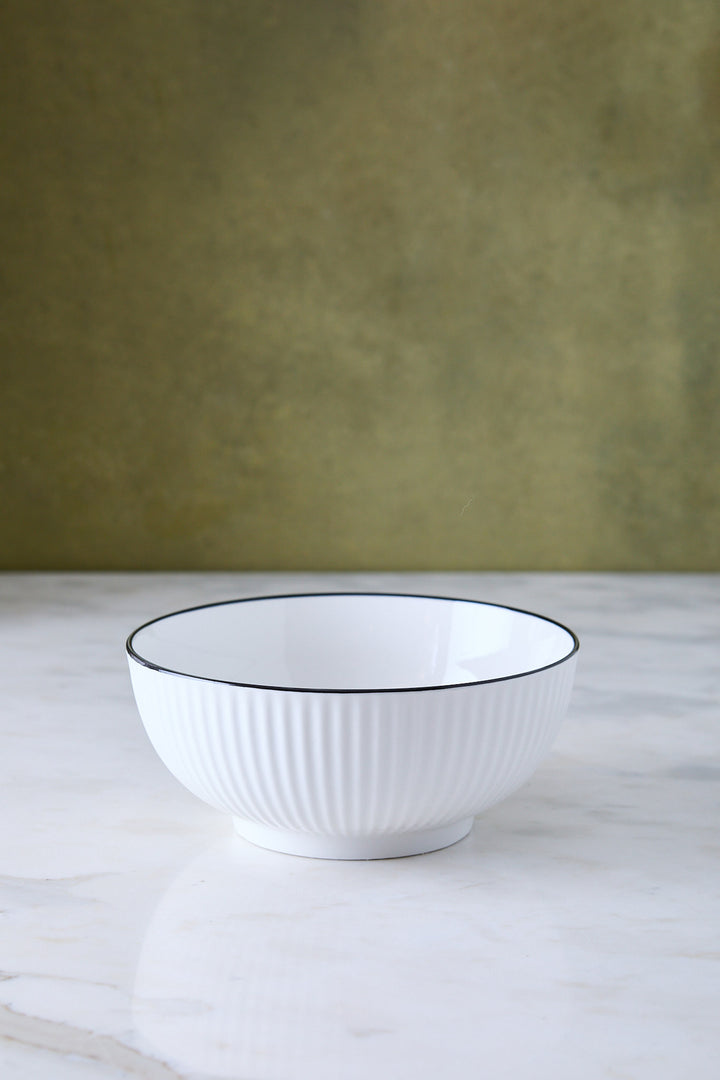 BOWL CERAMICA WHITE & BLACK 20CM