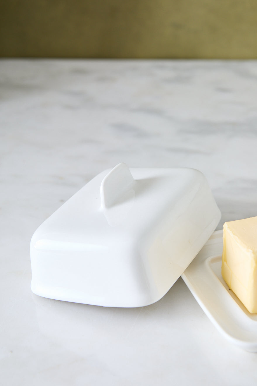 MANTEQUERA DE PORCELANA WHITE 16CM