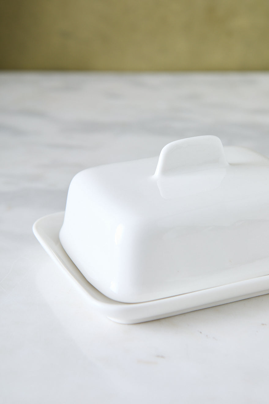MANTEQUERA DE PORCELANA WHITE 16CM