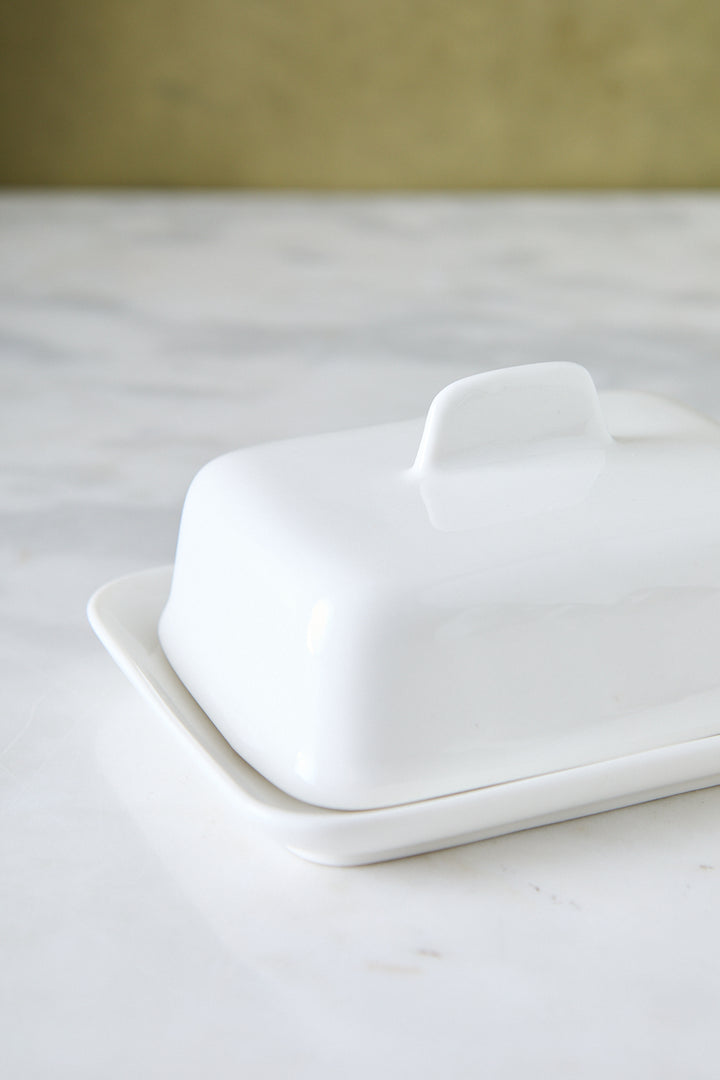 MANTEQUERA DE PORCELANA WHITE 16CM