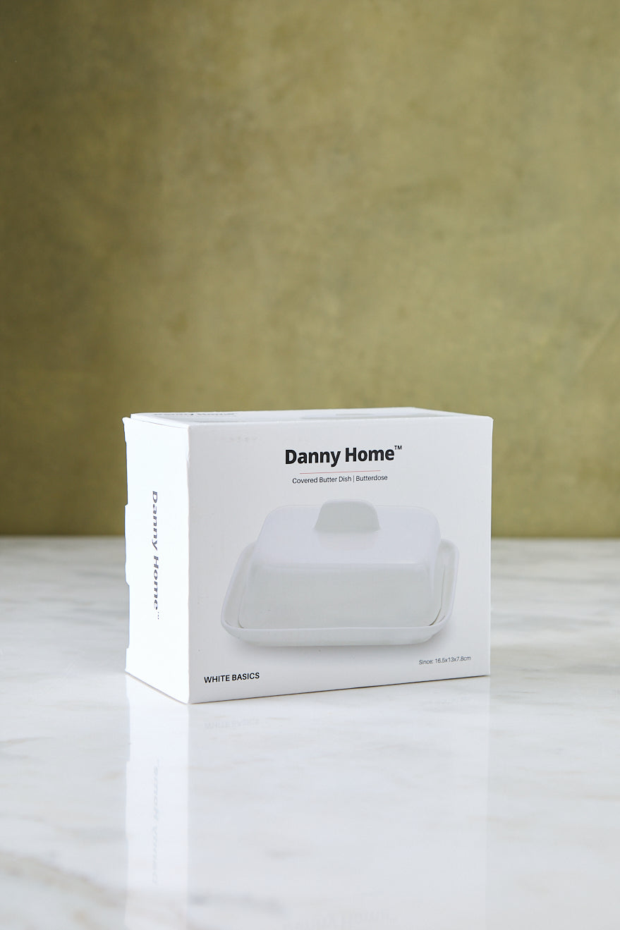 MANTEQUERA DE PORCELANA WHITE 16CM